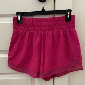 Women’s High Waisted Athletic Shorts - Bright Pink